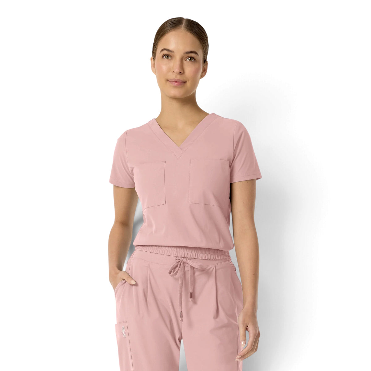 Celine Women's Tuck Band V-Neck Scrub Top | 1016