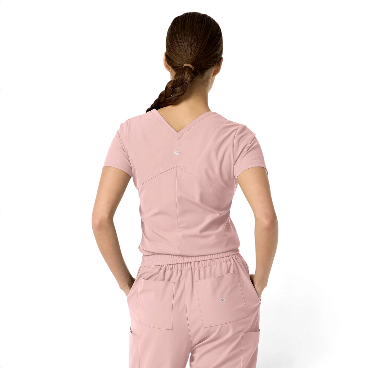 Celine Women's Tuck Band V-Neck Scrub Top | 1016